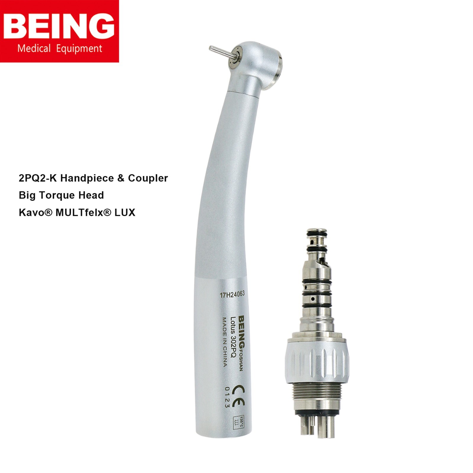 US BEING Dental High Speed Handpiece For KaVo MULTIflex Coupler 4 Hole Bearings
