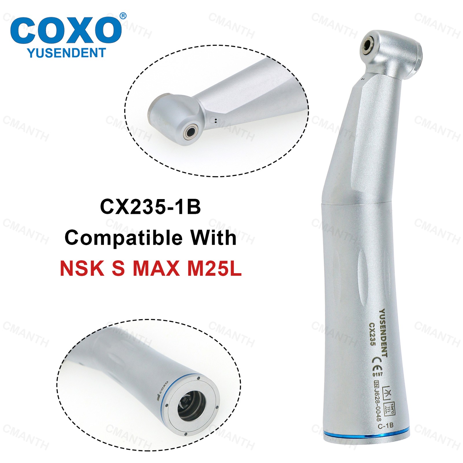 US COXO Dental Contra Angle Handpiece 1:1 Low Speed Air Motor Handpiece Rotor