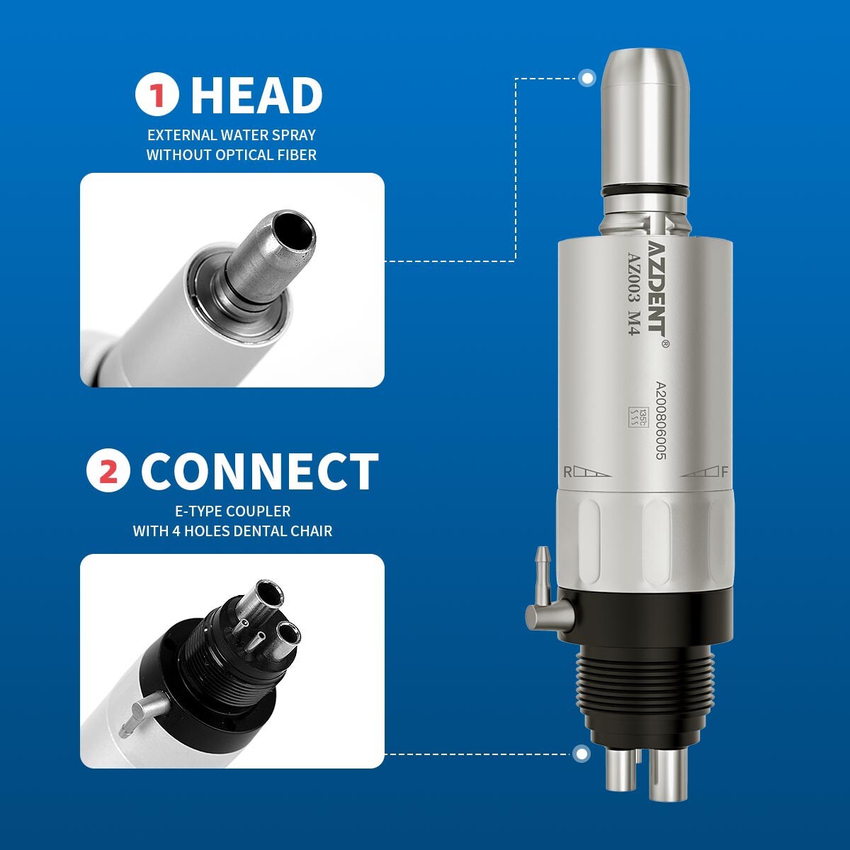 Dental E-generator LED High low Speed Handpiece Turbine kit 2/4Hole
