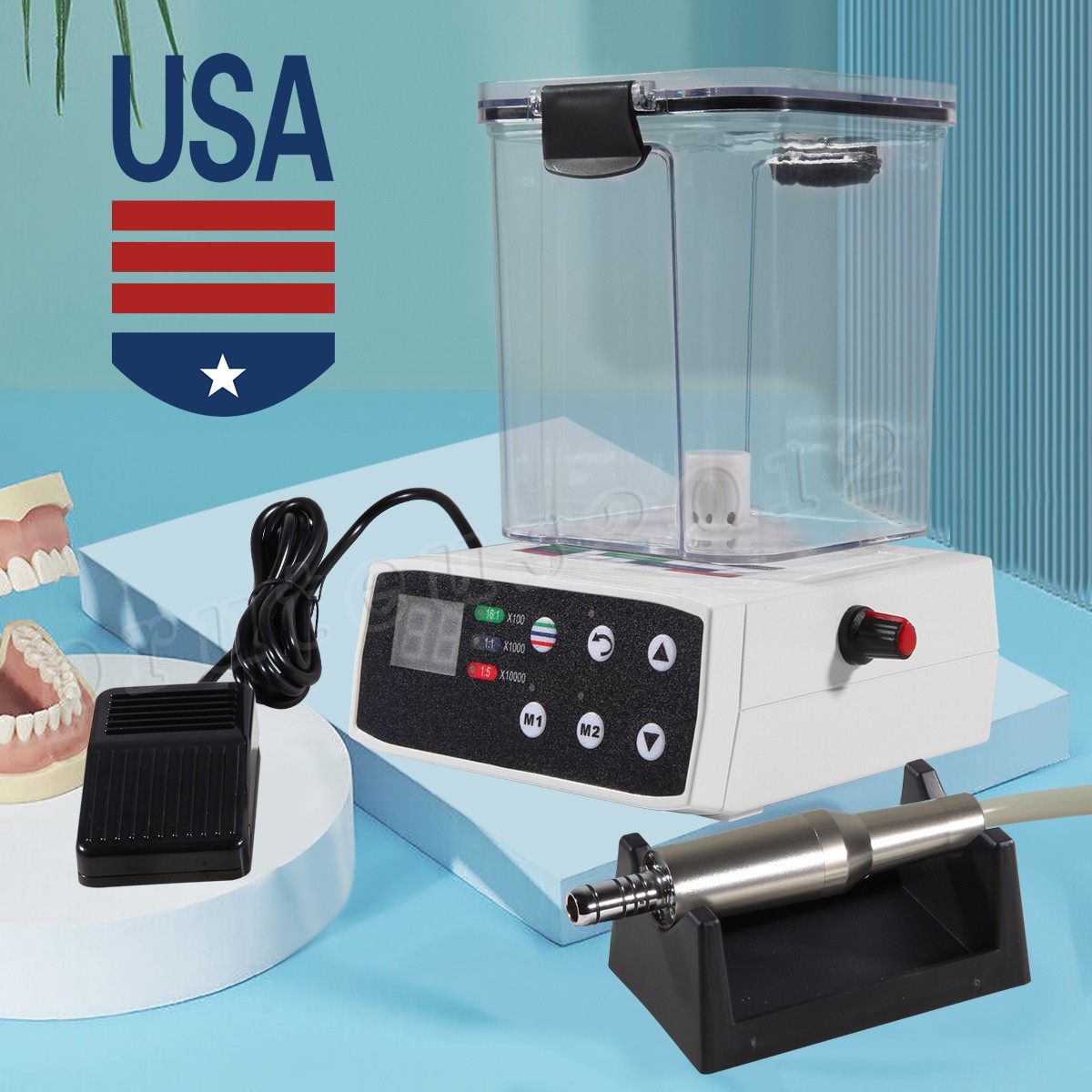 Dental Brushless LED Electric Motor + Water Tank 1:1/1:5/1:4.2 LED Contra Angle