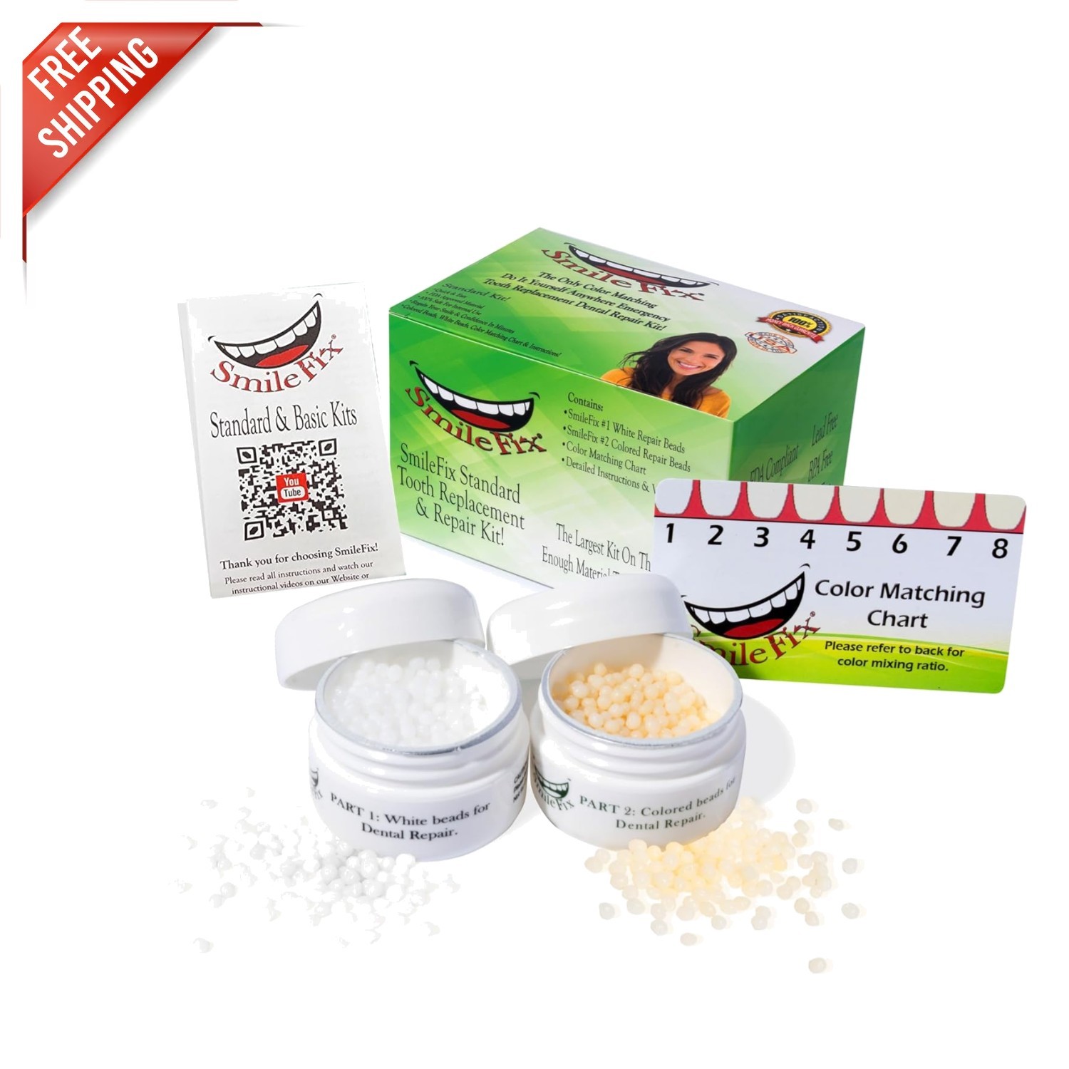 Color Matched Tooth Repair Kit – Fast Home Solution for Gaps & Broken Teeth