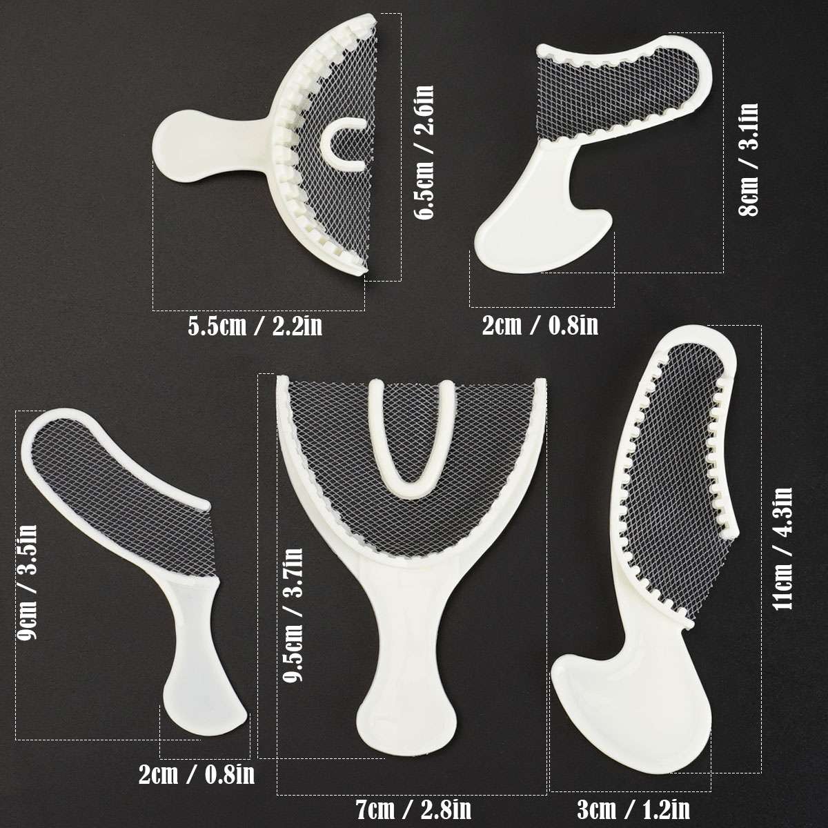 NEW Dental Impression Bite Registration Triple Trays Mold Anterior Posterior