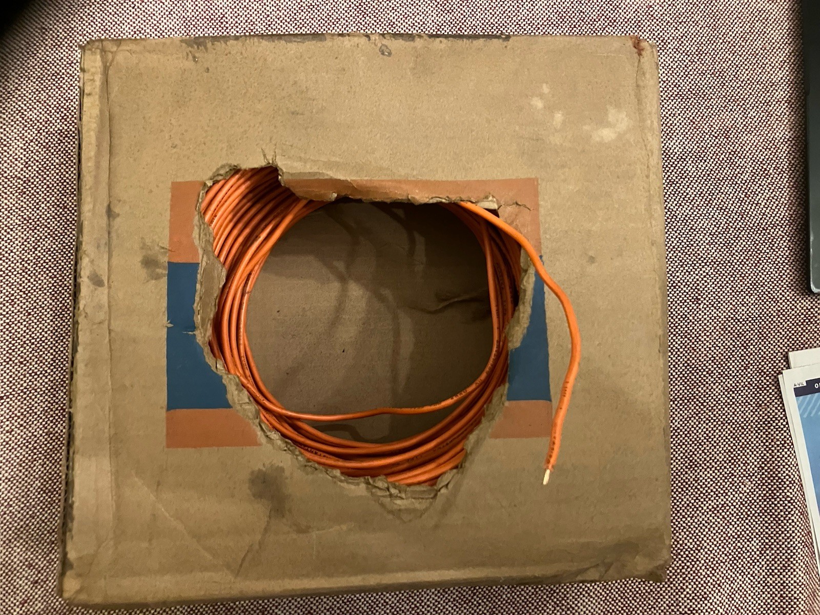NOS Nearly 500 Feet of Simplex Brand #14 Solid Copper Wire Type THW 600V