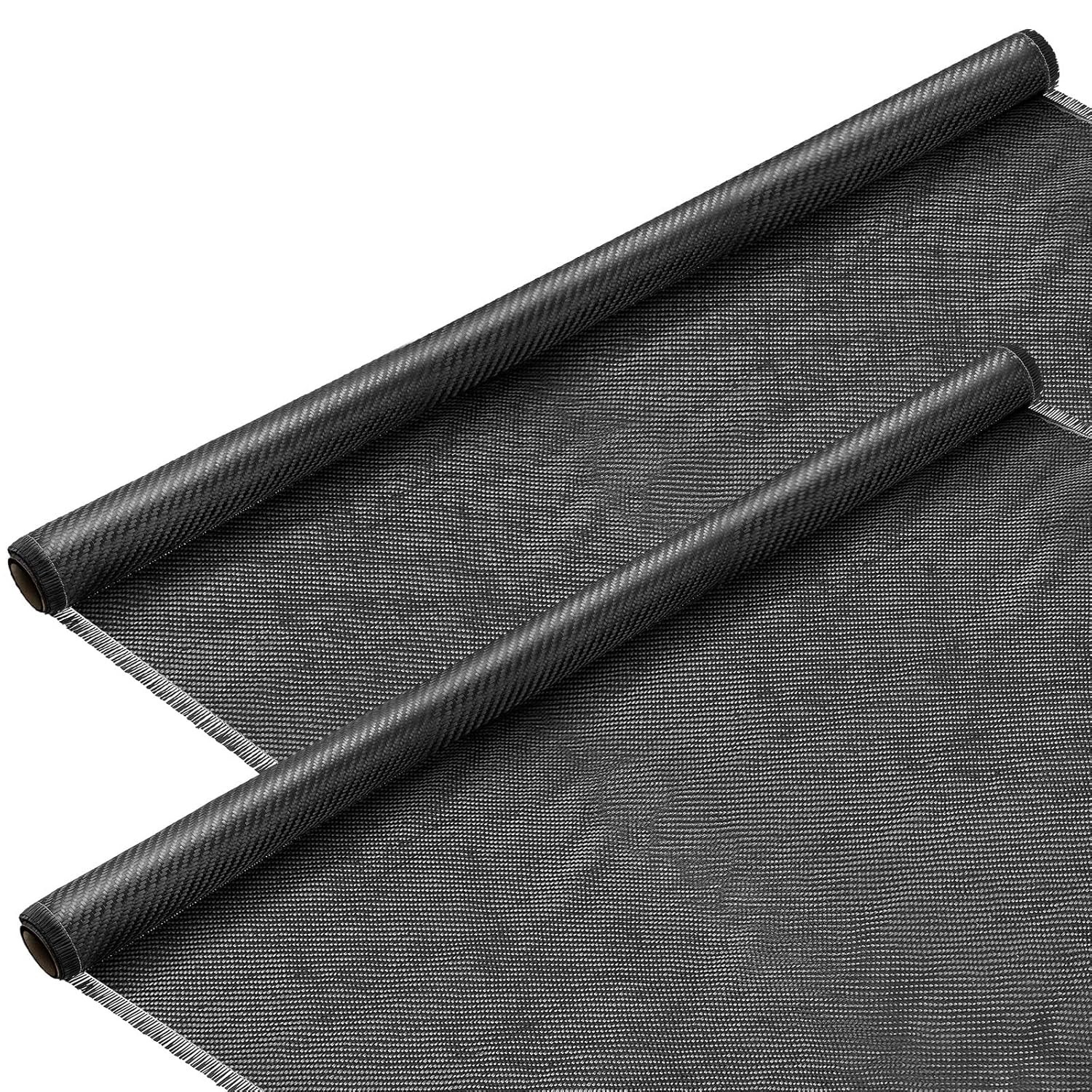50 x 39.4” Carbon Fiber Fabric Black Sheet Pure Carbon Fiber Cloth 2 x 2 Twi…