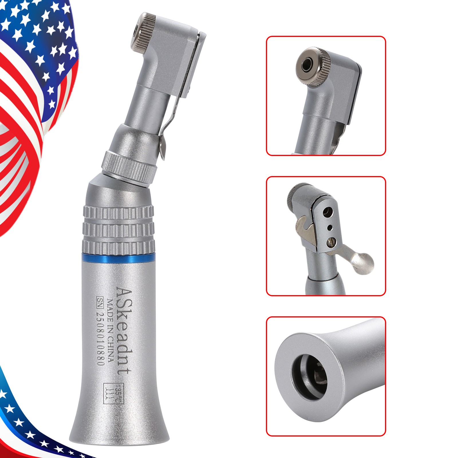ASKEADNT Dental Slow Low Speed Handpiece Contra Angle E-Type