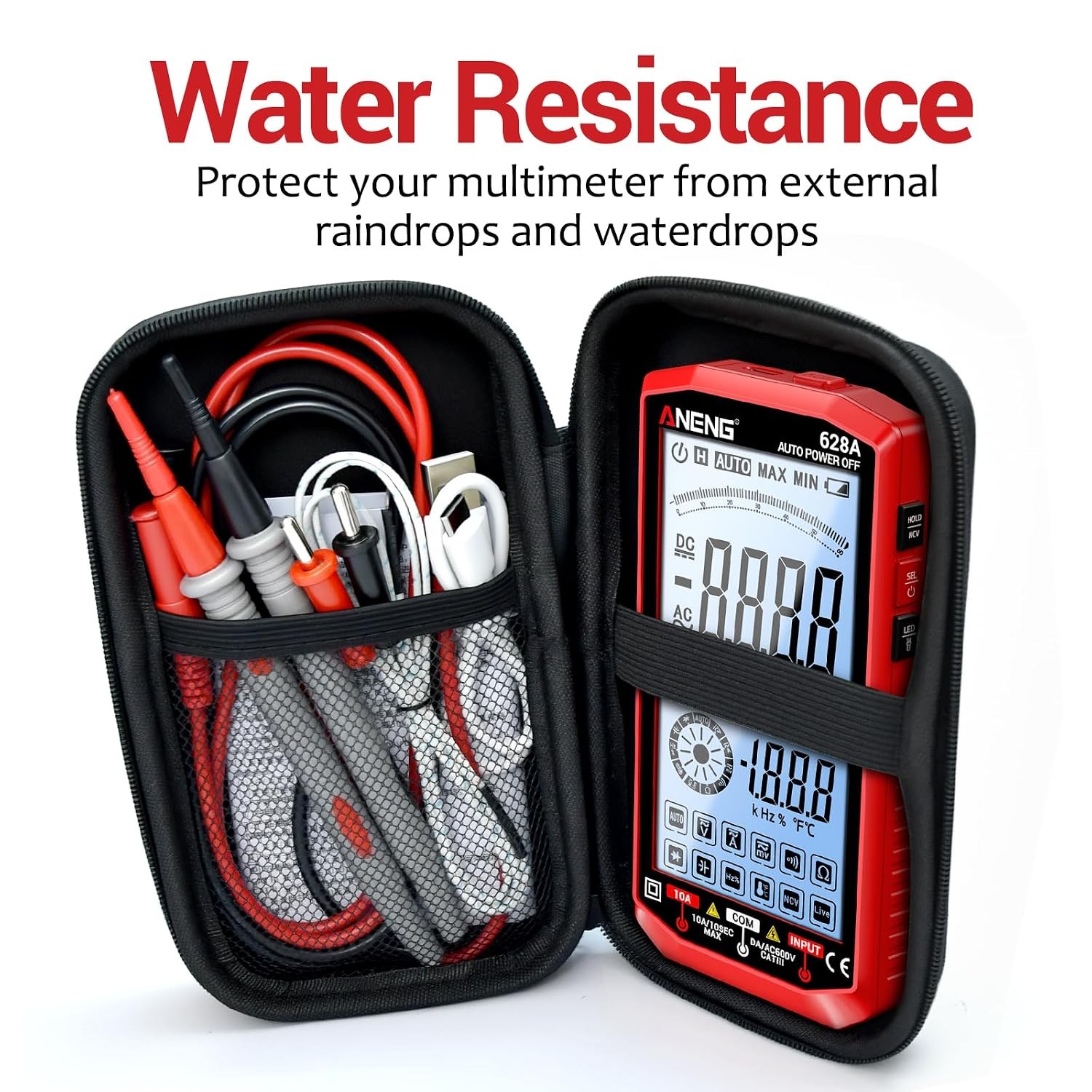 Digital Multimeter Voltmeter Tester TRMS 6000 Counts Rechargeable Auto Ranging