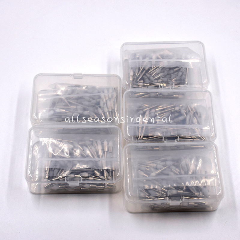 Dental Prophy Brush White Nylon Tapered Type Polishing Brush Latch 10/50/100/500