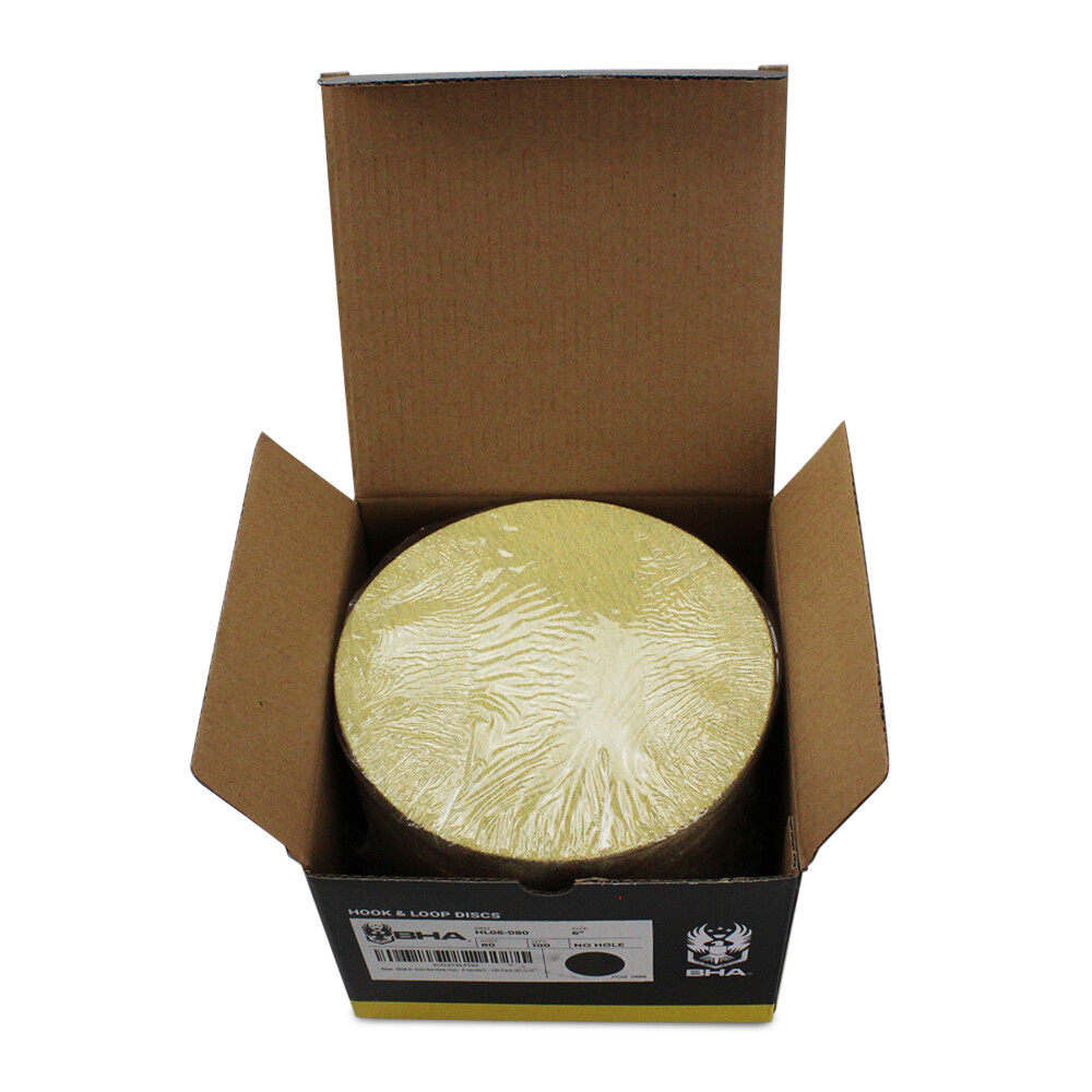 100 Pack – 6″ Inch 320 Grit No Hole Hook & Loop Sanding Discs Orbital DA Disks