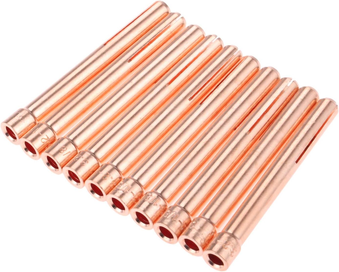 10PCS Copper 1/8″ 10N25 3.2mm TIG Collet Kit for WP17 18 26 TIG Welding Torch