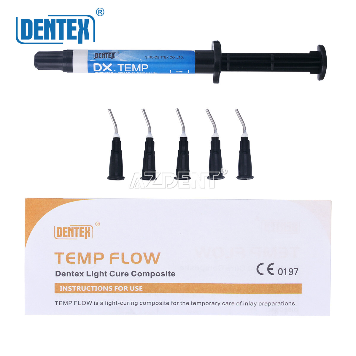 Dentex Dental Temp Flow Light Curing Temporary Filling Composite Material