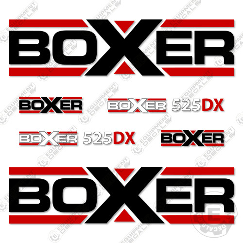 Fits Boxer 525DX Mini Skid Steer Decal Kit (Exterior) – 7 YEAR OUTDOOR 3M VINYL!