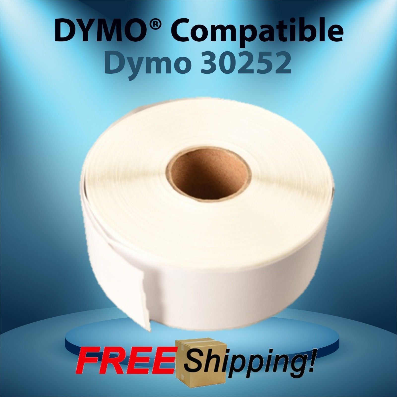 Dymo Compatible LabelWriter 30252 White Paper Rolls Twin Turbo Duo