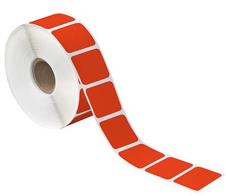 3 x 1″ Red Thermal Transfer Labels-5,100 Labels per Roll-4 per Roll
