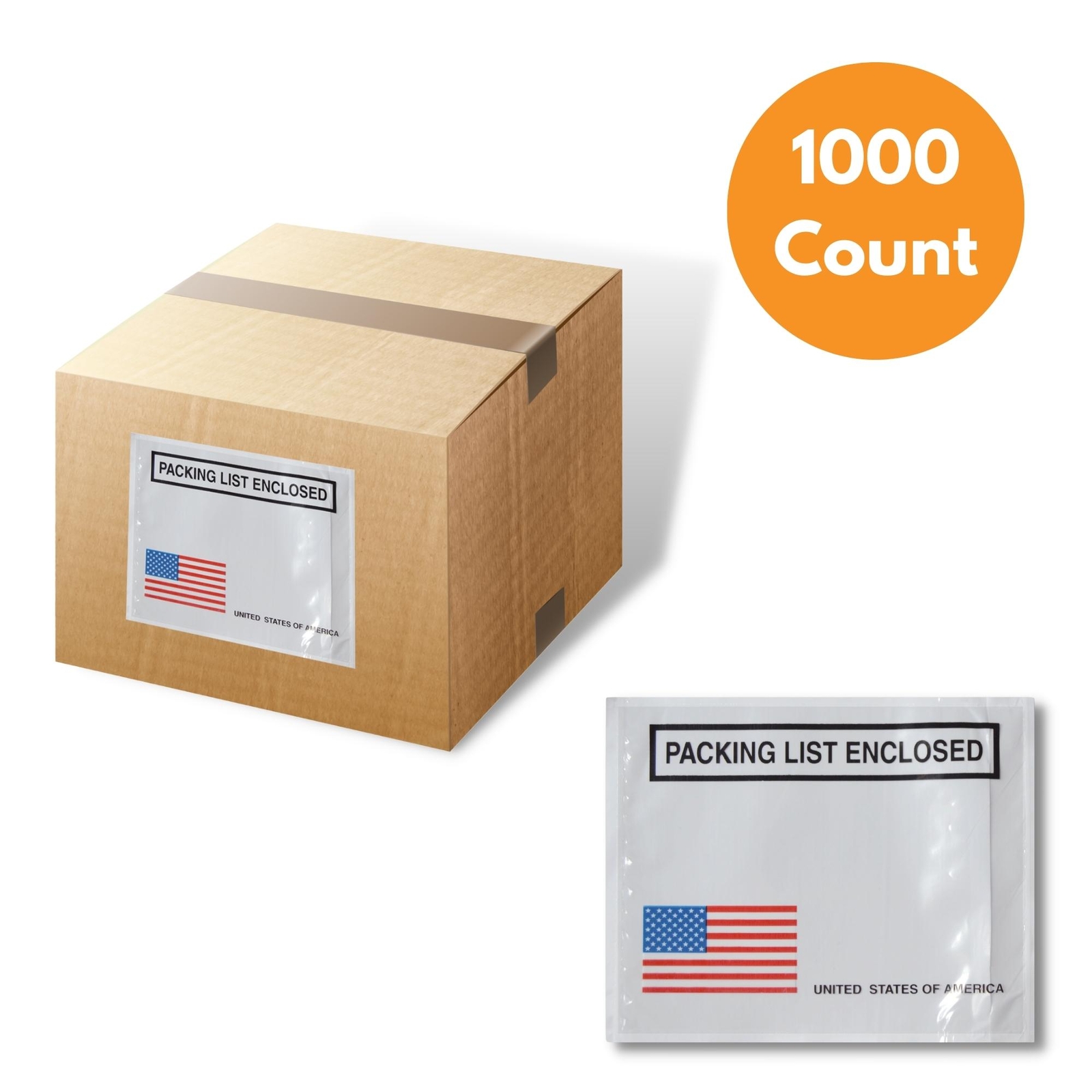 4.5″ x 5.5″ Made in USA Panel Face Packing List Enclosed Envelopes – 1000 Pieces