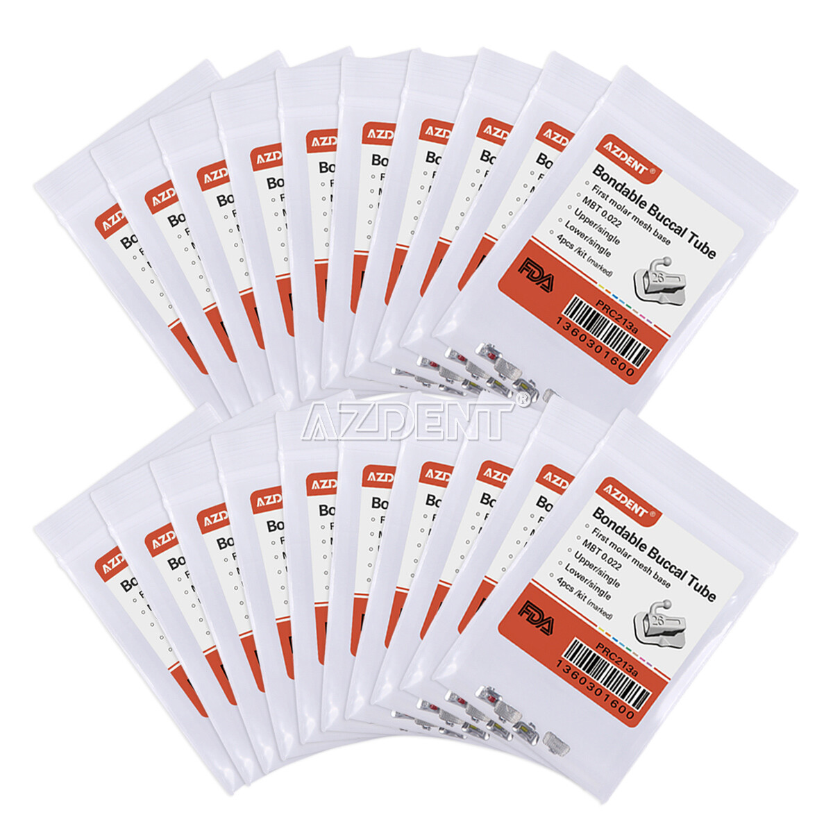 AZDENT Dental Orthodontic Buccal Tube Bondable MBT 022 1st Molar Non-Convertible