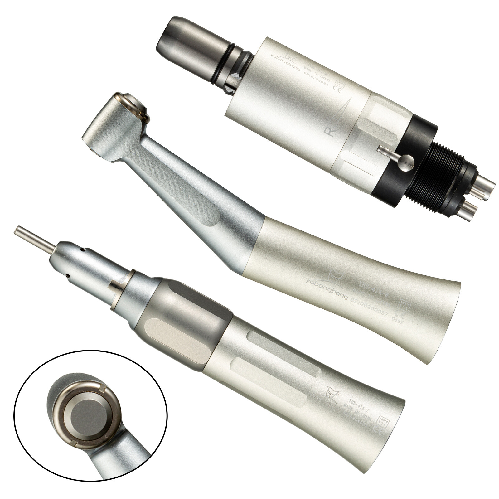Dental Slow Speed Handpiece Contra Angle Straight Air Motor 2/4 Hand piece Drill