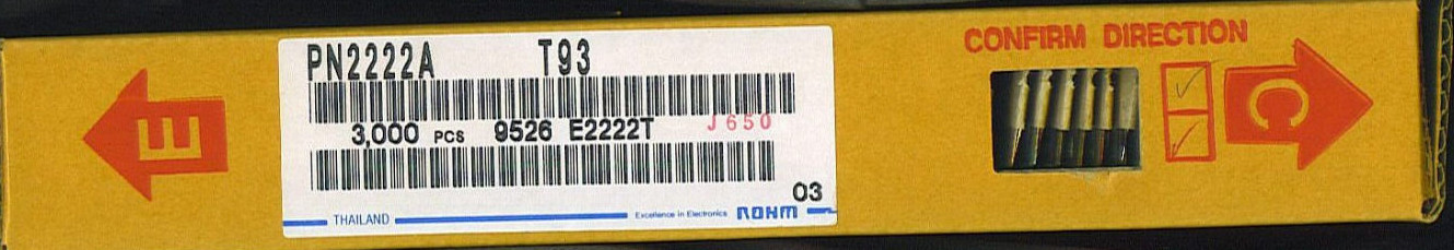 PN2222A – 40V TO-92 Transistors (X)100Pcs lot – New Factory packed Rohm