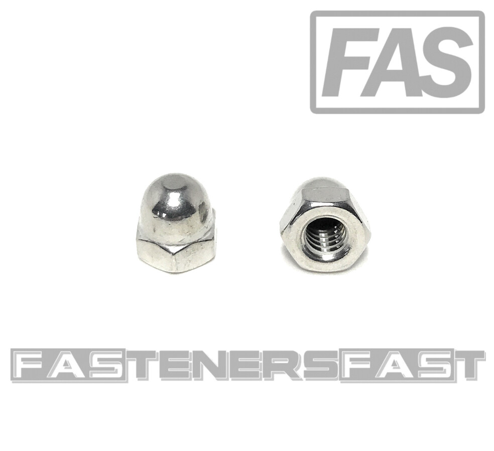 (10) 12-24 Stainless Steel Hex Acorn Cap Nuts 18-8 (10 Pieces)