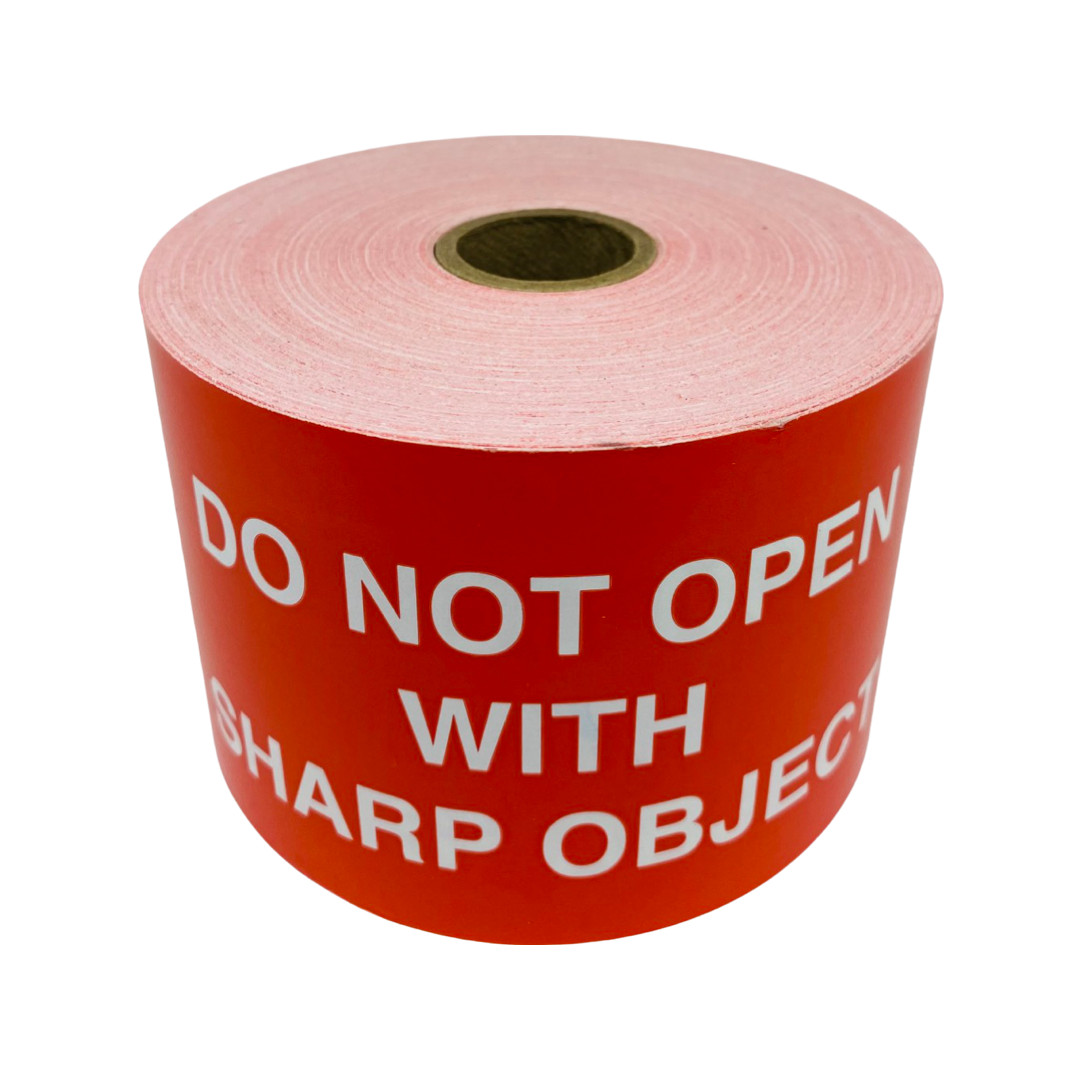3×5 Do Not Open with Sharp Object Shipping Stickers 2 Rolls of 500 USA Labels