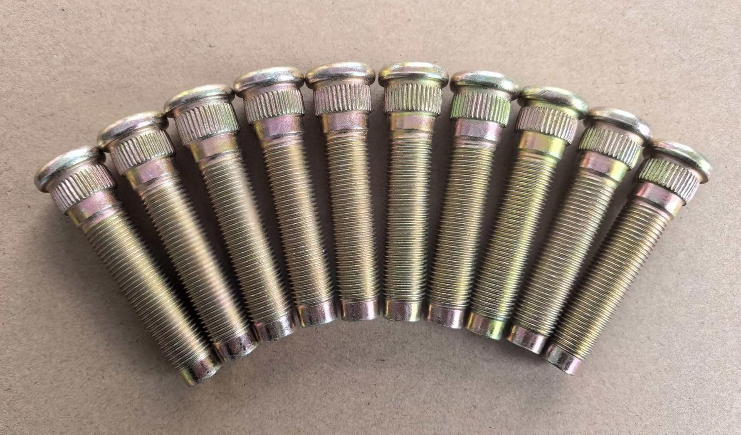 10 PCS 1/2″ Extended Longer Than Stock Wheel Studs 1/2-20 Thread 0.627 in. Knurl