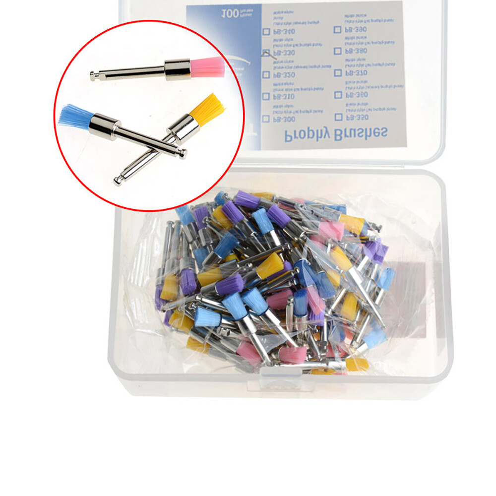 Dental Nylon Materials Closure Flat Polishing Polisher Prophylaxis Brushes