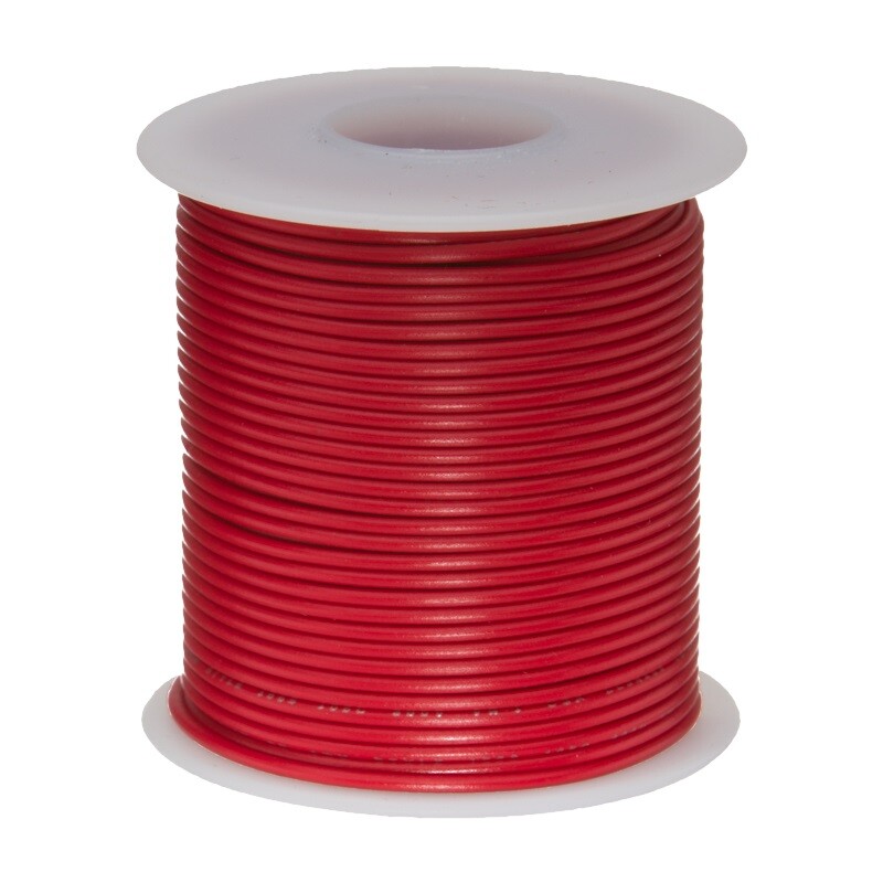 14 AWG Gauge GXL Automotive Stranded Hook Up Wire, 25 ft, Red, 60 Volts
